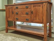 Nichols & Stone Mission Server in Oak with Cherry Finish and Bronze Pulls