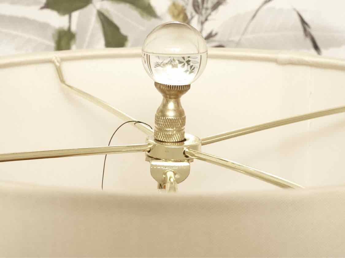 Porcelain Pine Green Vase Egg Shell Shade Table Lamp