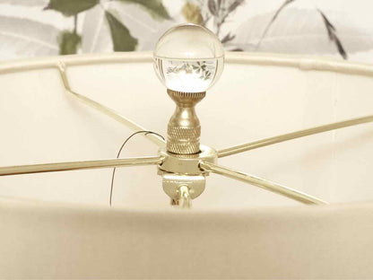 Porcelain Pine Green Vase Egg Shell Shade Table Lamp