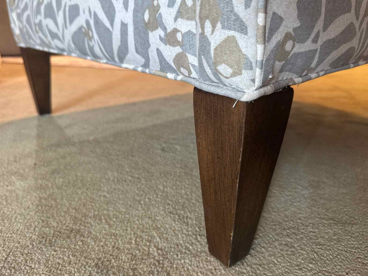 Sam Moore'Aviva'  Origami Branch  Platinum& Beige Accent Upholstery Arm Chair
