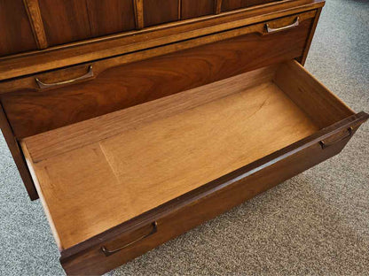 MCM Style Burled Walnut Armoire