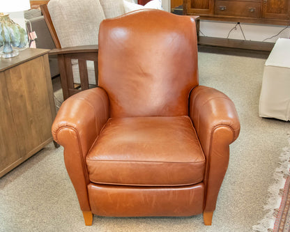 Ethan Allen 'Paloma' Chestnut Leather Recliner