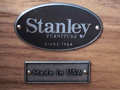 Stanley Cherry Two Piece Lighted Bookcase