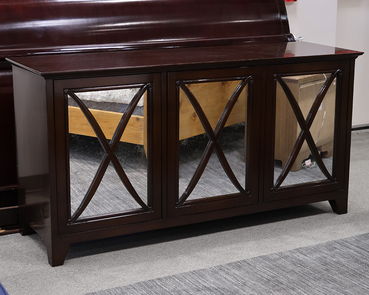 Nancy Corzine Lombard Buffet in Espresso Finish with Antique Mirrored Doors