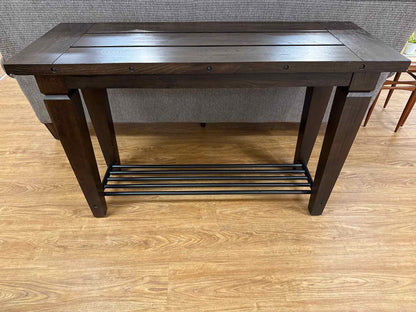 Espresso Console with Gallery Shelf