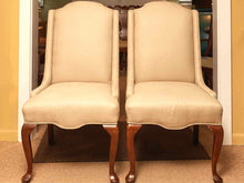 Pair Of Host & Hostess 'Oatmeal' Upholstered Dining Chairs