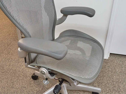 Herman Miller 'Aeron' Adjustable Grey  Office Chairs on Casters