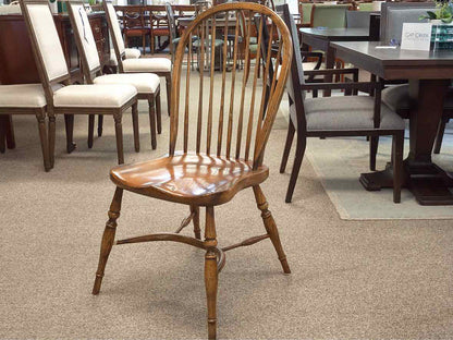 Set of 8 English Oak Windsor Dining Chairs from Leonard's