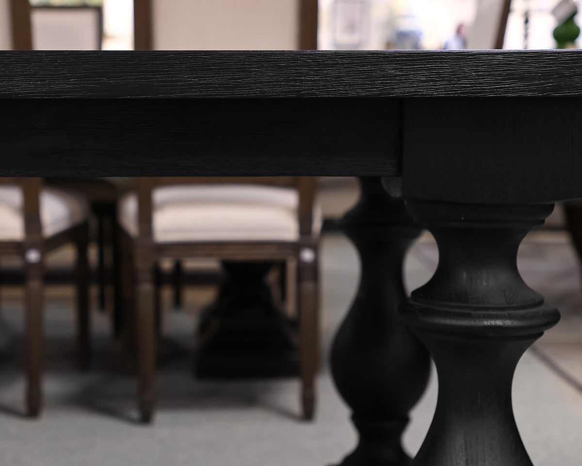 Restoration Hardware 17th C. Monastery Rectangular Dining Table in Black