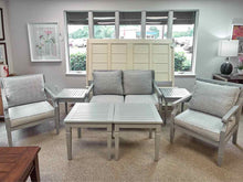 Indoor/Outdoor Set Refinish & Painted in Light Gray