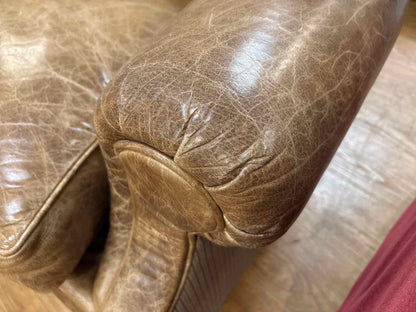 Ralph Lauren 'Writer's' Leather Arm Chair & Ottoman