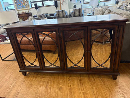 Ethan Allen 4-Door Espresso Console