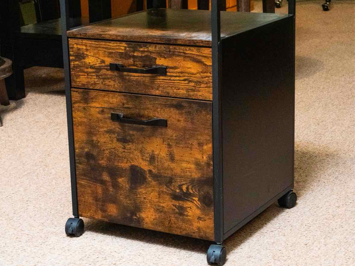 Rustic Finish 1 Drawer File Cabinet