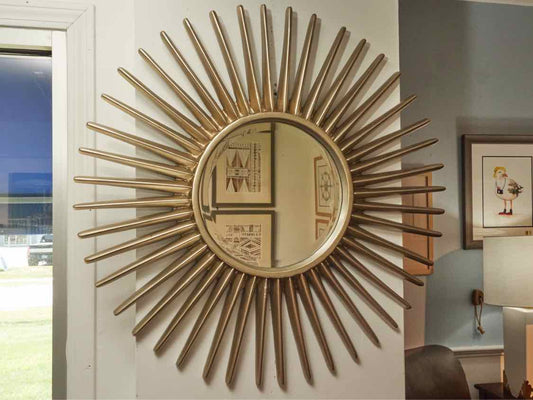 Silver Finish Sun Burst Mirror
