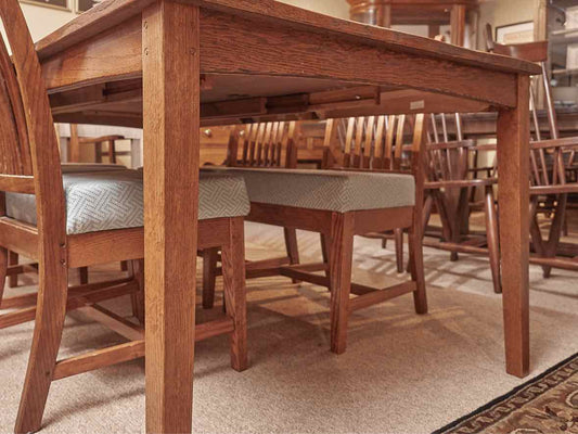 Oak Mission Style Table &  6 Chair Set