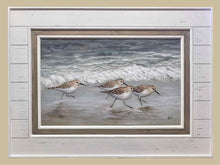'Beach Buddies' Print in Shiplap and Natural Frame