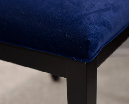 Set of 6 Arhaus Blue Velvet Dining Chairs