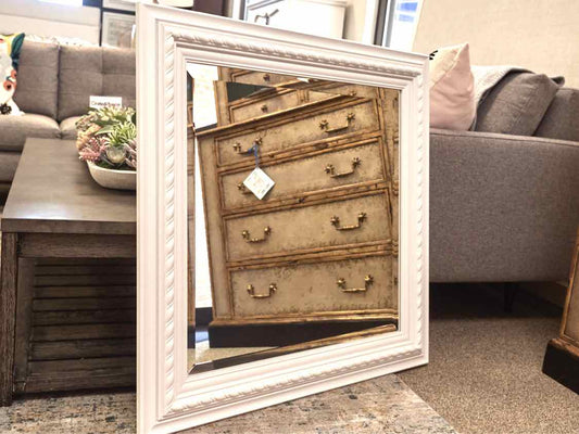 Maine Cottage Beveled Mirror in White Frame