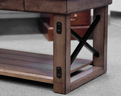 Rustic Plank Top Coffee Table
