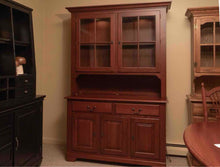 Le Mieur Cherry  2 Glass Pane Door Hutch in Russet Finish