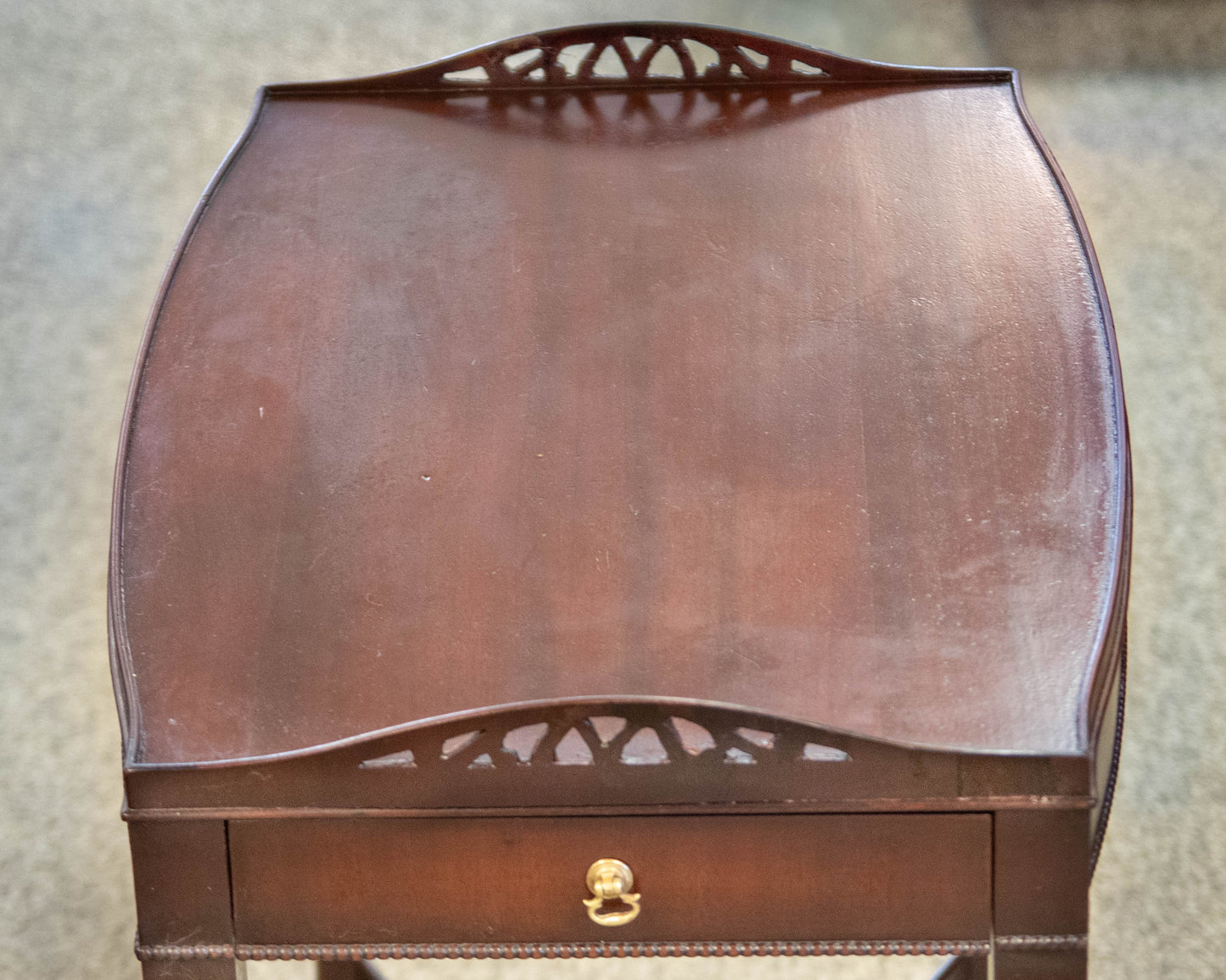 Pair of Mahogany Side Table W/ Pierced Gallery Edges