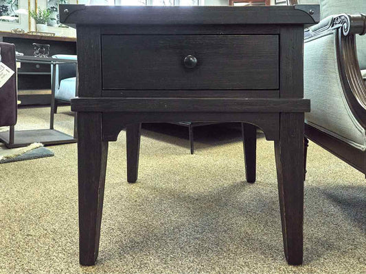 Weathered Black Side Table