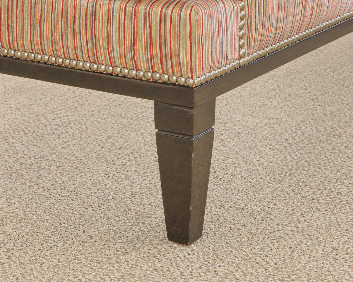Pair of Studio H by Holly Hunt Chairs in Striped Velvet on Dark Finish Legs