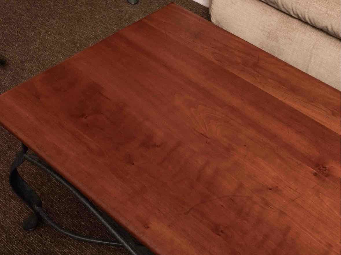 West Barnstable Maple Top Iron Base Cocktail Table