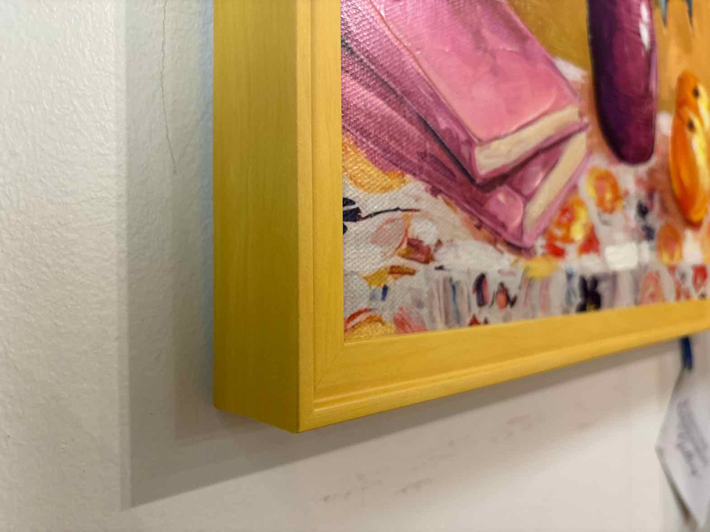 Yellow Framed Still Life Painting