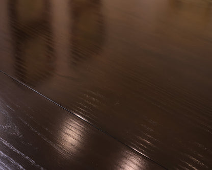 McGuire Dining Table Espresso Finish. Two Leaves/Table Pads