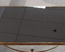 Brass Smoked Mirrored Tray Cocktail Table
