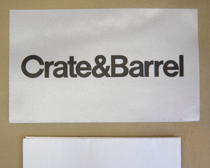 Pair of Crate & Barrel Wing Back Chairs with 'LaScala' Botanical Pattern