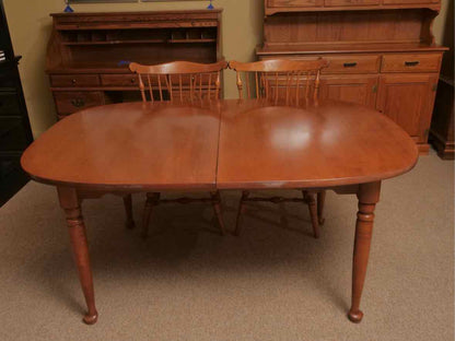 S Bent & Bros. Maple Dining  Table 1 Leaf  & 6  Chair Set