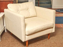 Anton 'Limestone'  Linen & Cotton Lounge Chair