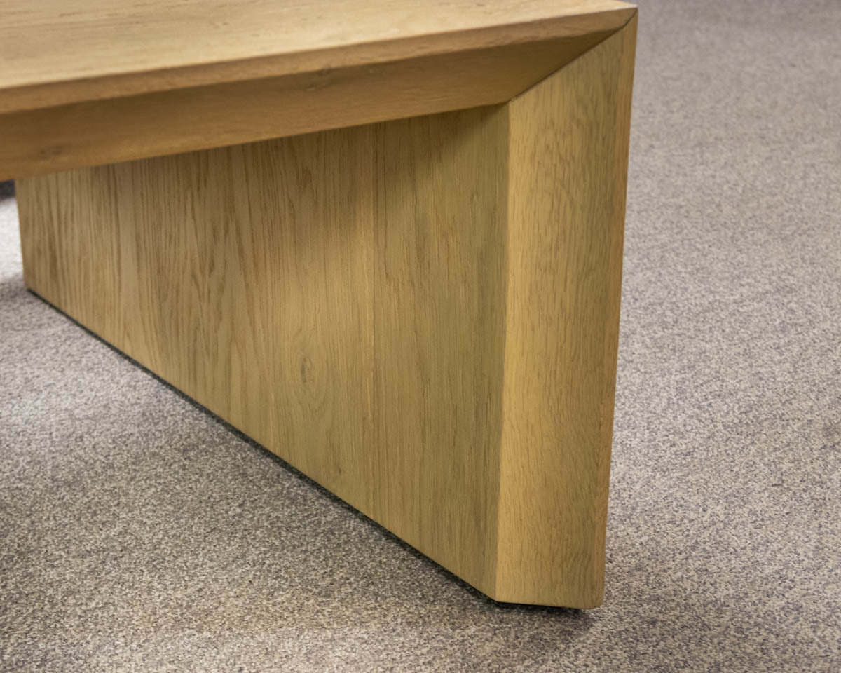 Crate & Barrel Baja  Waterfall Coffee Table In Natural Oak