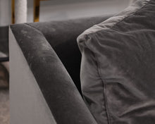 Room & Board Sterling 76" Sofa in Banks Charcoal Velvet
