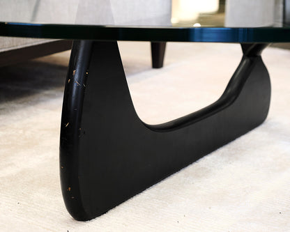 Naguchi Style Glass Top Cocktail Table