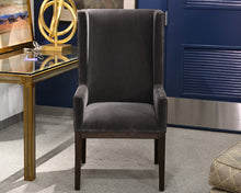 Restoration Hardware Wing Chair in Charcoal Velvet