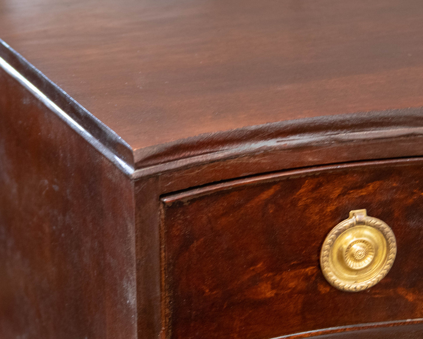 Beacon Hill Mahogany 5 Drawer Chest  with Brass Empire Pulls