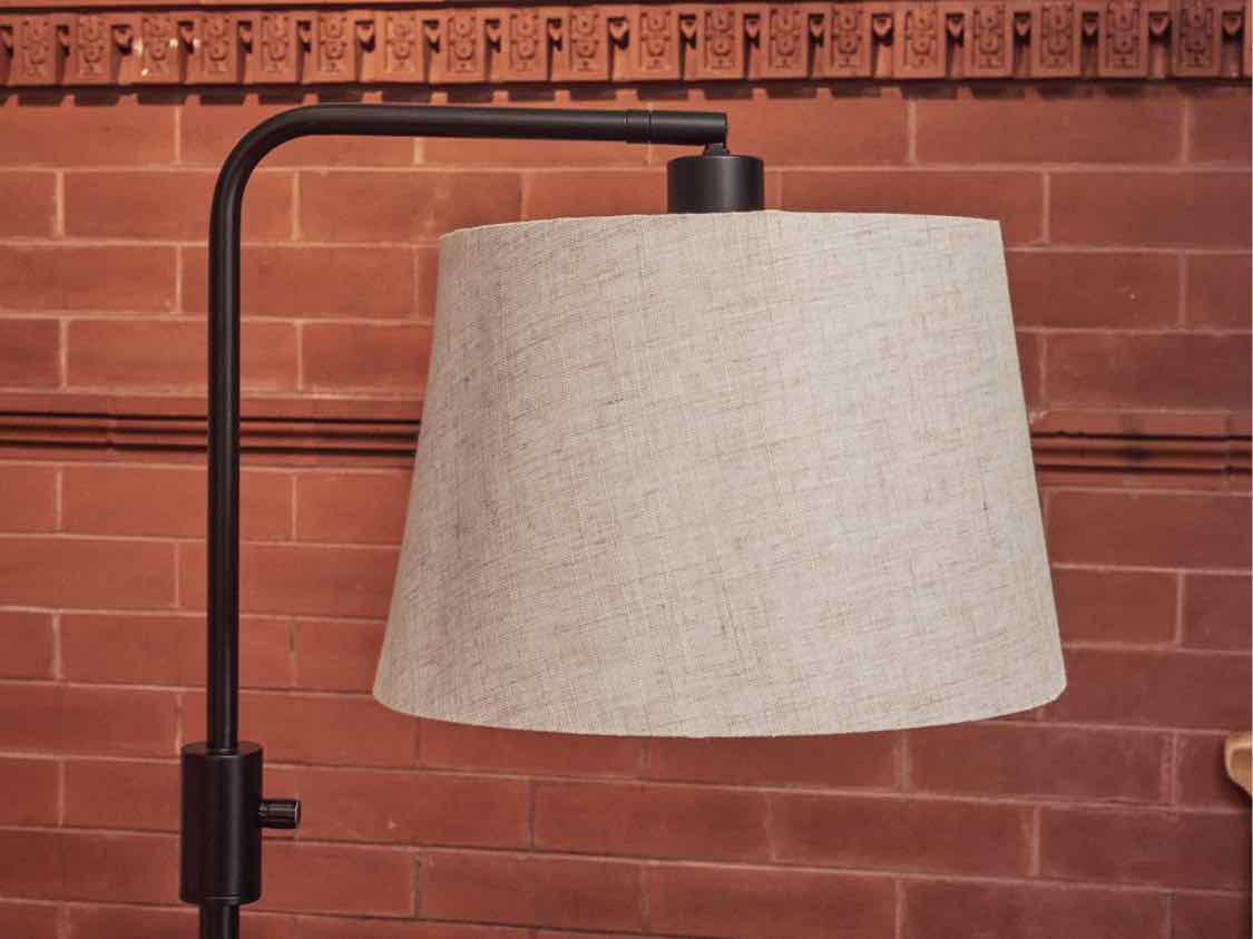 Floor Lamp in Black Finish and Shade