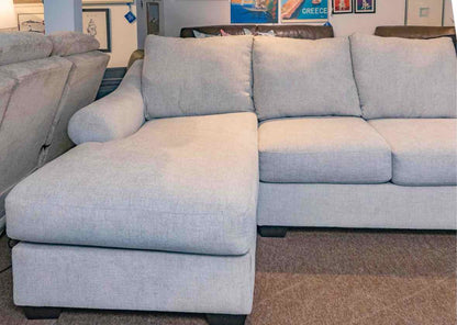 Ashley 5 Piece Cloud Grey Upholstered Sectional with Chaise
