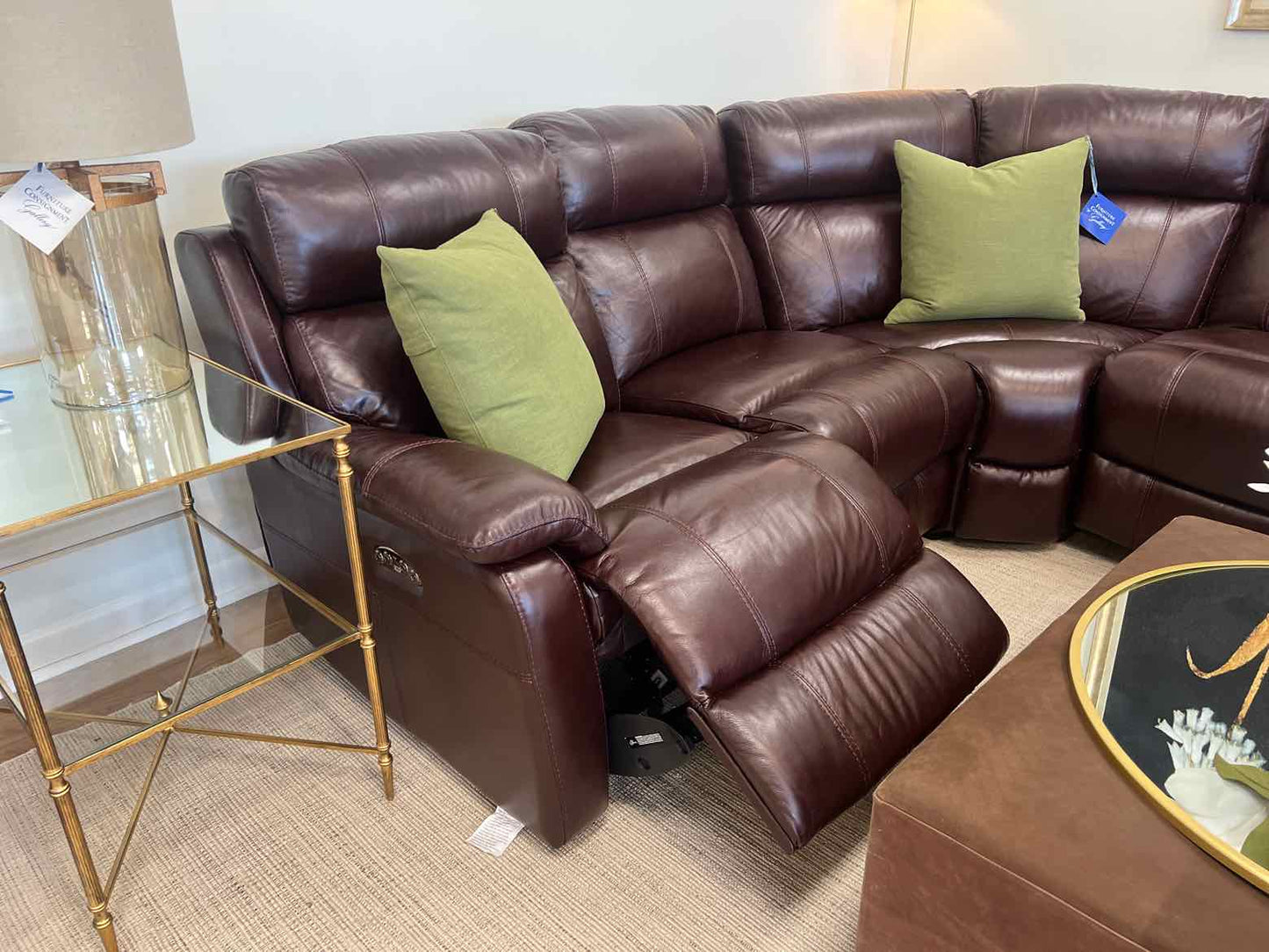 Power Reclining Leather Sectional