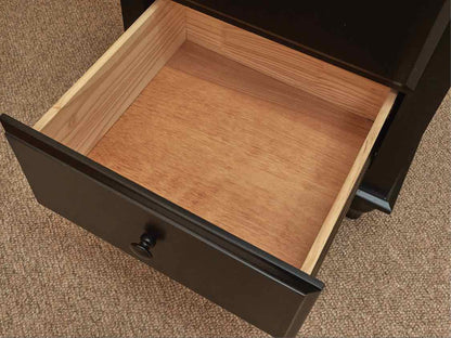 Black Finish 6 Drawer Beadboad Accents Lingerie Chest