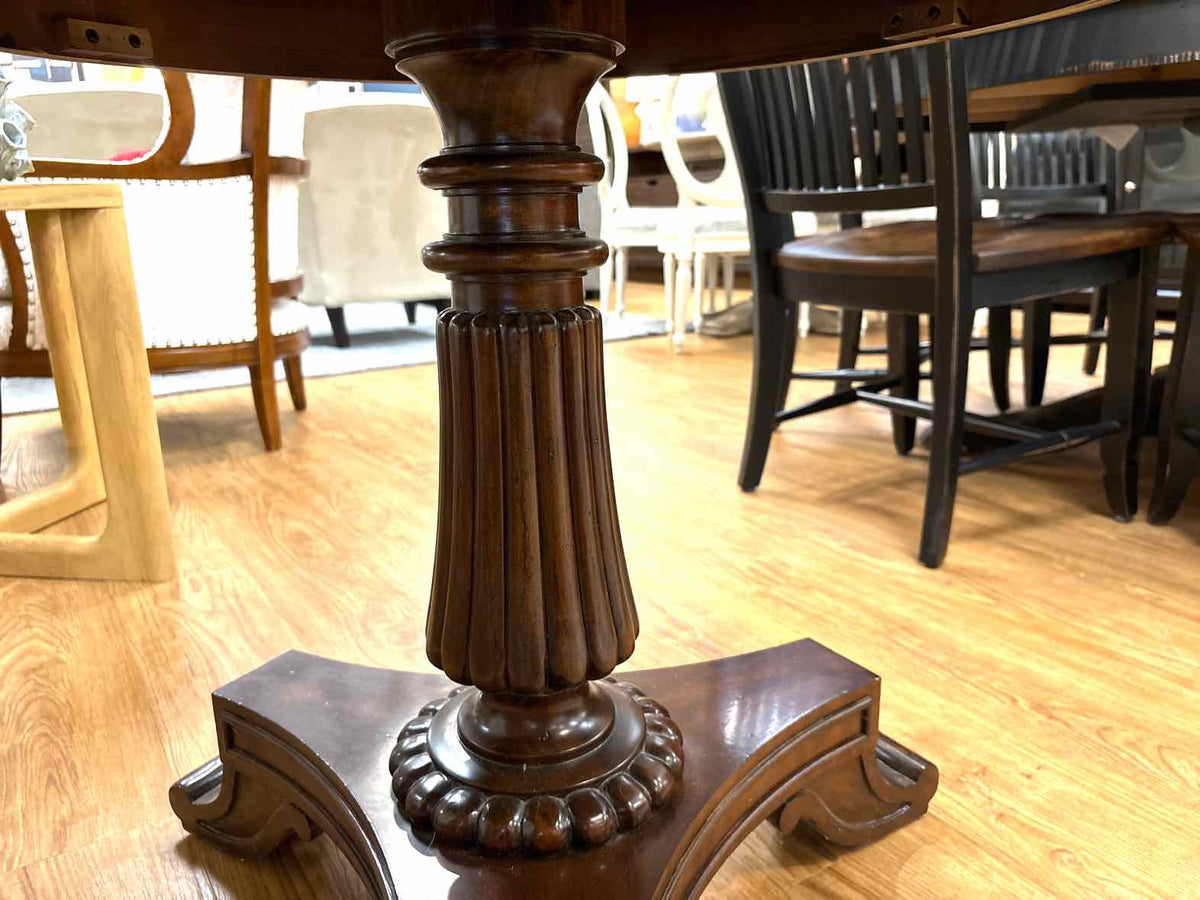 Mahogany Inlaid Round Accent Table
