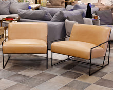 Pair of Leather Maiden Home Chairs