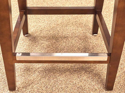 Lee Industries Counter Stool in Ivory & Grey Stripe Upholstery