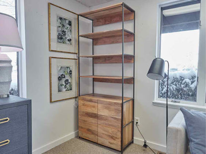 West Elm Industrial Display Shelf in Reclaimed Wood and Steel