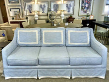 Society Social  Oxford Light  Blue Upholstered  3 Cushion Sofa