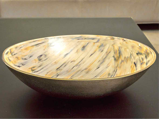 Decorative Painted Metal Bowl