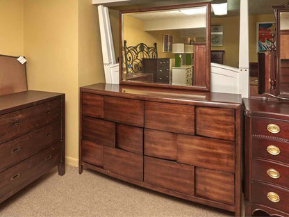 Magnussen  Espresso Finish 6 Drawer Triple Dresser with Landscape Mirror